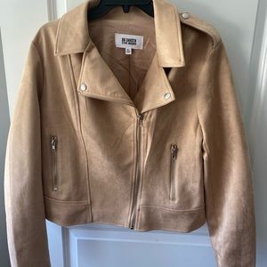 Faux Suede Moto Jacket